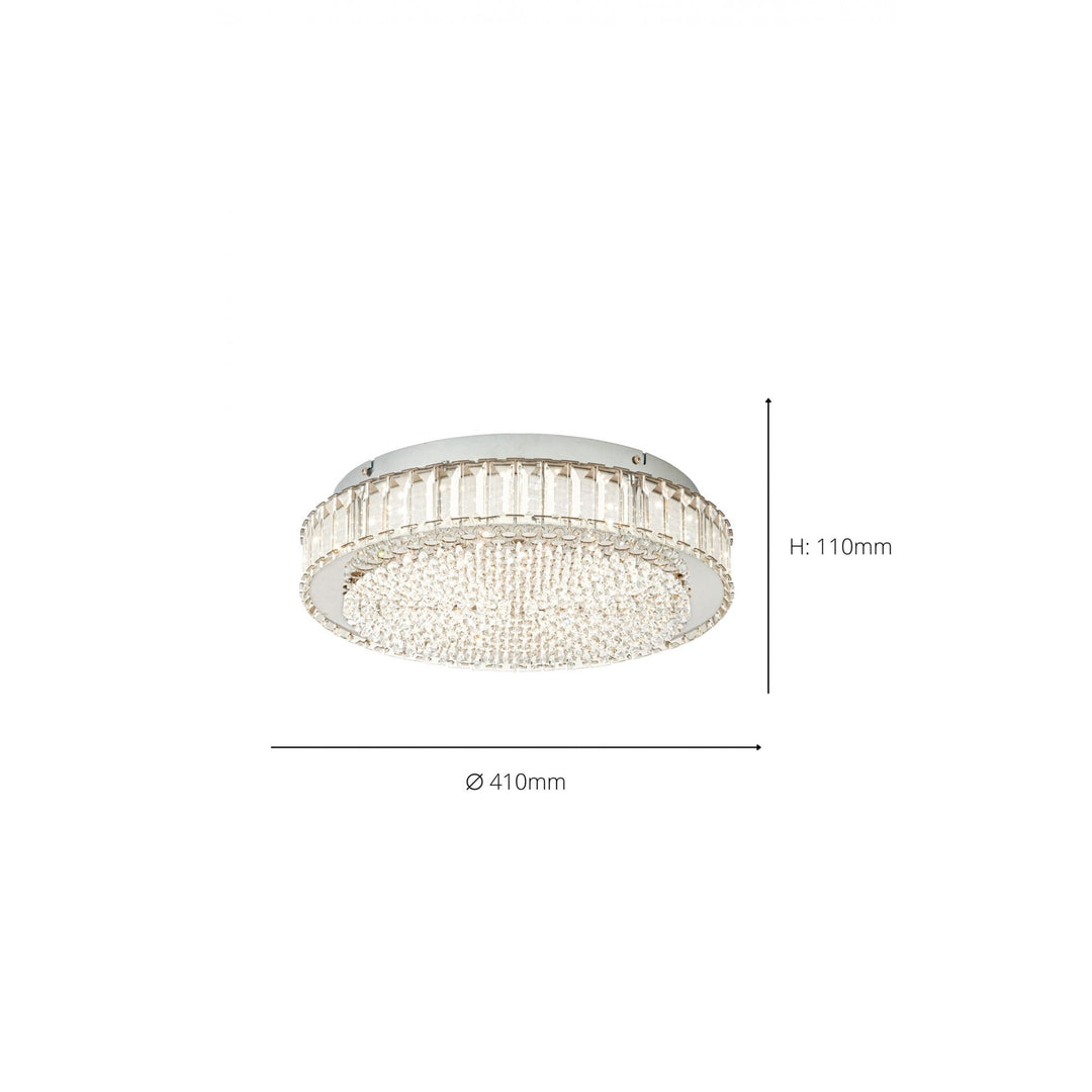 Eglo 39746 Balparda Chrome Crystal LED Ceiing Light