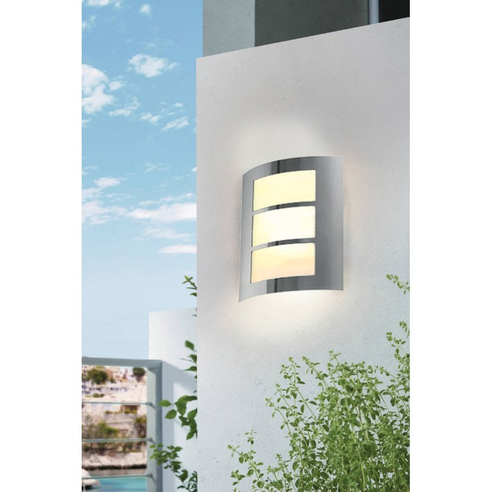 Eglo 88139 City Stainless Steel Outdoor Wall Light