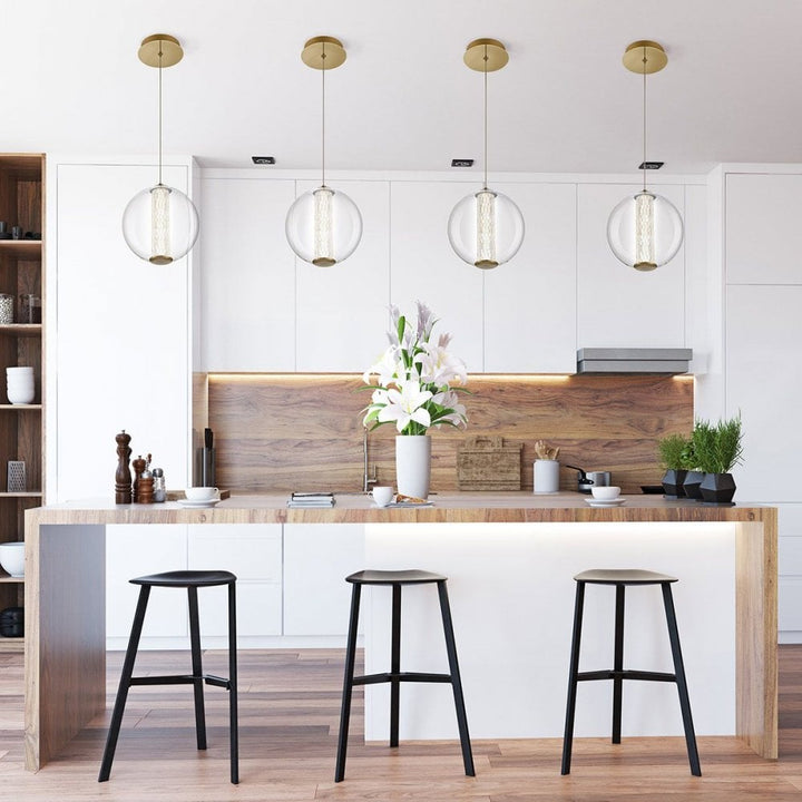 Eurofase QN-ATOMO-1P-BG Atomo 1 Light LED Adjustable Pendant Brushed Gold