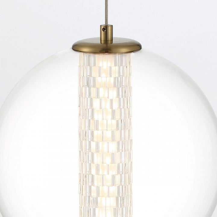 Eurofase QN-ATOMO-1P-BG Atomo 1 Light LED Adjustable Pendant Brushed Gold