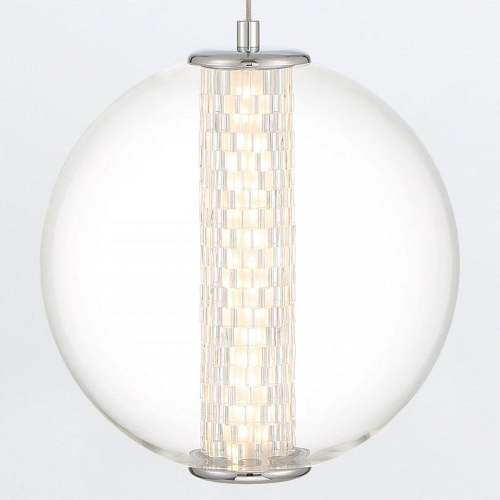 Eurofase QN-ATOMO-1P-PC Atomo 1 Light LED Adjustable Pendant Polished Chrome