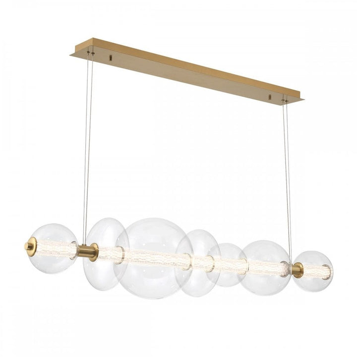 Eurofase QN-ATOMO-LP7-BG Atomo 7 Light LED Linear Pendant Brushed Gold