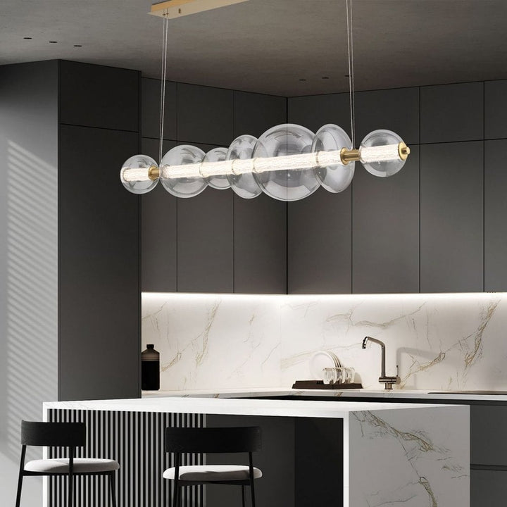 Eurofase QN-ATOMO-LP7-BG Atomo 7 Light LED Linear Pendant Brushed Gold