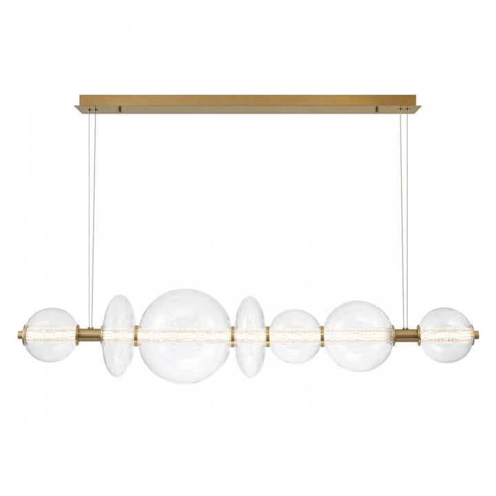 Eurofase QN-ATOMO-LP7-BG Atomo 7 Light LED Linear Pendant Brushed Gold