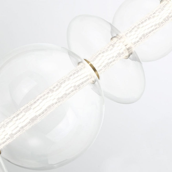 Eurofase QN-ATOMO-LP7-BG Atomo 7 Light LED Linear Pendant Brushed Gold