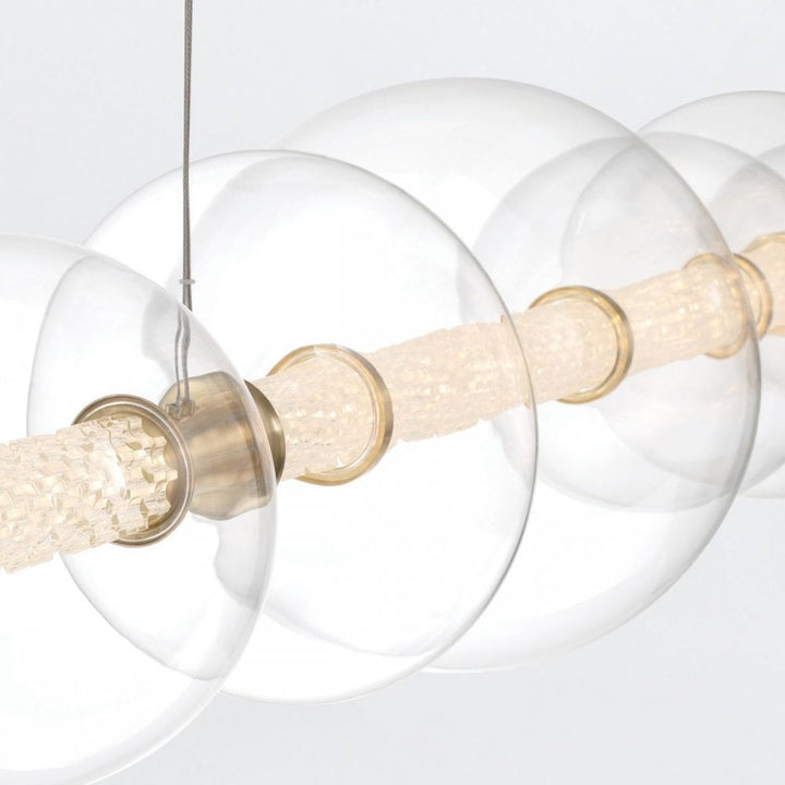 Eurofase QN-ATOMO-LP7-BG Atomo 7 Light LED Linear Pendant Brushed Gold