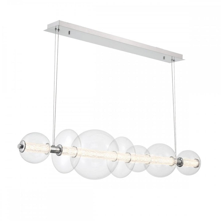Eurofase QN-ATOMO-LP7-PC Atomo 7 Light LED Linear Pendant Polished Chrome