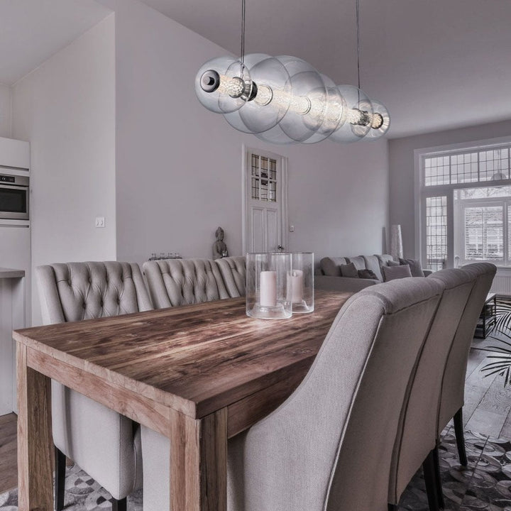 Eurofase QN-ATOMO-LP7-PC Atomo 7 Light LED Linear Pendant Polished Chrome