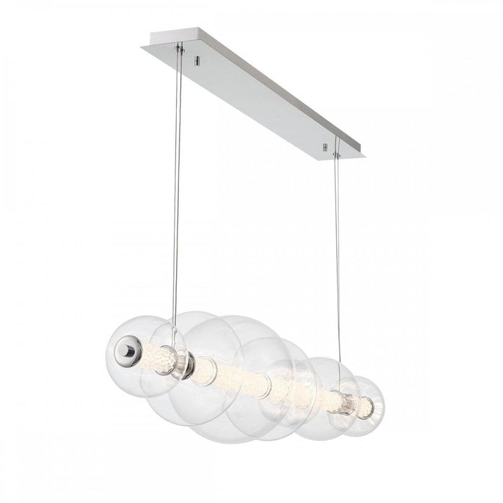 Eurofase QN-ATOMO-LP7-PC Atomo 7 Light LED Linear Pendant Polished Chrome
