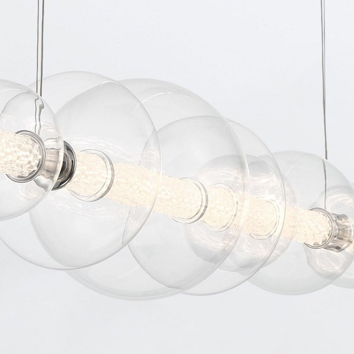 Eurofase QN-ATOMO-LP7-PC Atomo 7 Light LED Linear Pendant Polished Chrome