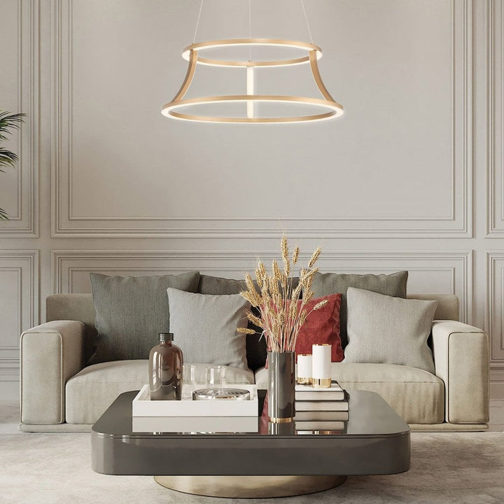 Eurofase QN-CADOUX-P-BG Cadoux LED Pendant Chandelier Brushed Gold