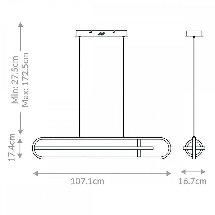 Eurofase QN-DEMARK-1P-BG Demark LED Pendant Brushed Gold