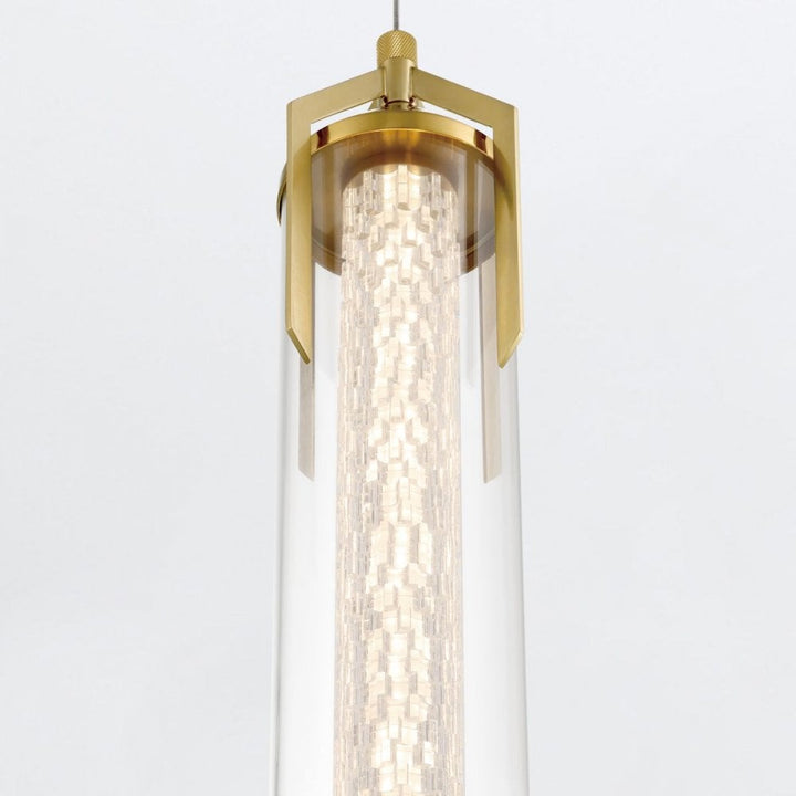 Eurofase QN-ESPADA-1P-BG Espada LED Pendant Brushed Gold
