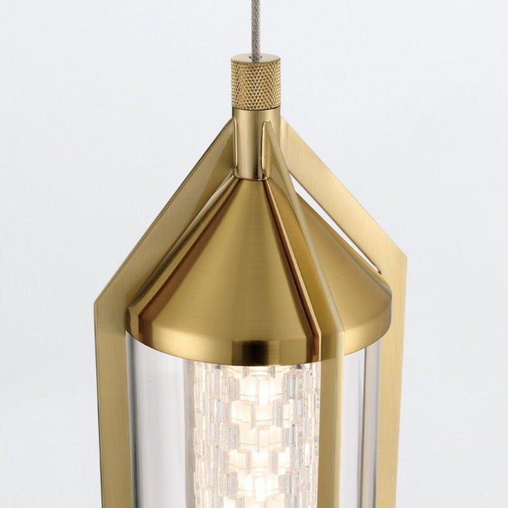 Eurofase QN-ESPADA-1P-BG Espada LED Pendant Brushed Gold