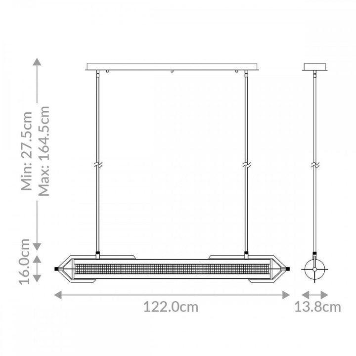 Eurofase QN-ESPADA-LP-BG Espada LED Linear Pendant Brushed Gold