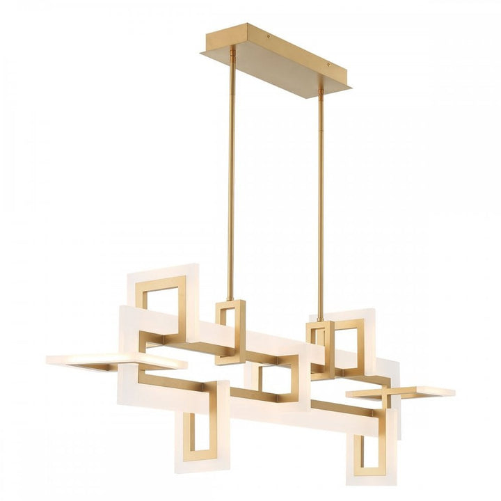 Eurofase QN-INIZIO-LP-M-BG Inizio LED Linear Pendant Medium Brushed Gold