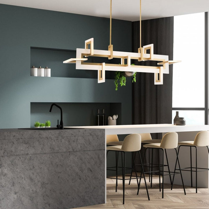 Eurofase QN-INIZIO-LP-M-BG Inizio LED Linear Pendant Medium Brushed Gold