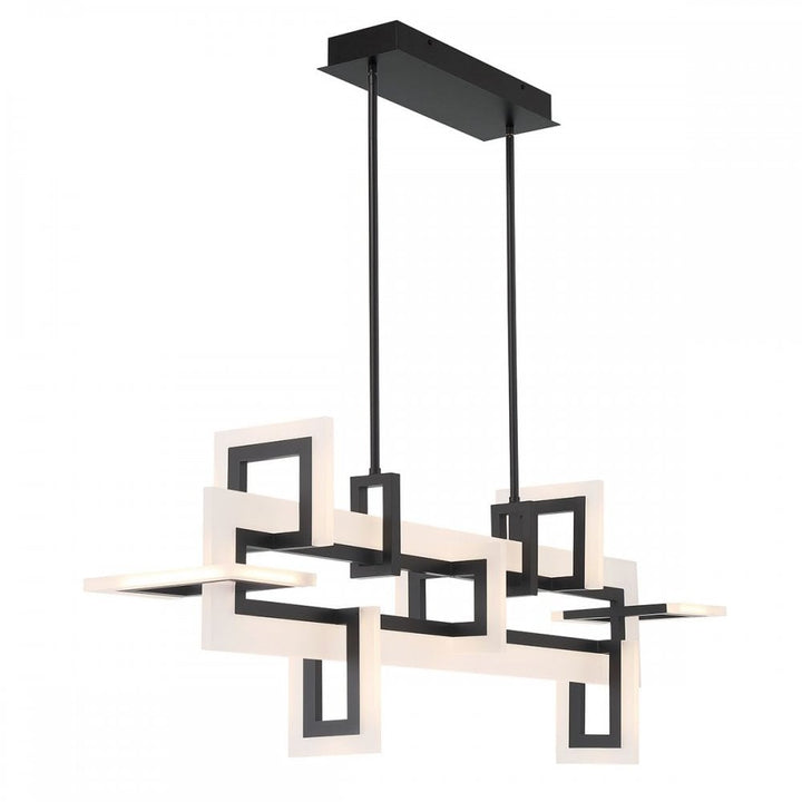Eurofase QN-INIZIO-LP-M-BK Inizio LED Linear Pendant Medium Matte Black