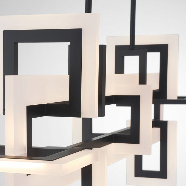 Eurofase QN-INIZIO-LP-M-BK Inizio LED Linear Pendant Medium Matte Black