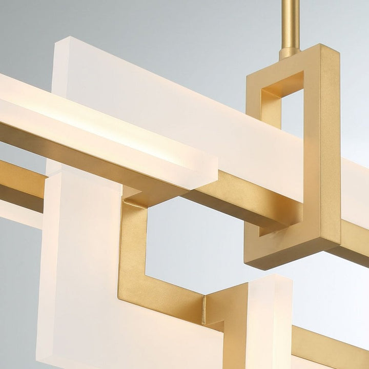 Eurofase QN-INIZIO-LP-S-BG Inizio LED Linear Pendant Small Brushed Gold
