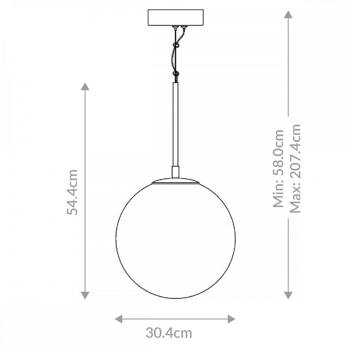 Eurofase QN-KEPLER-1P-M-BG Kepler LED Alabaster Pendant Medium Brushed Gold