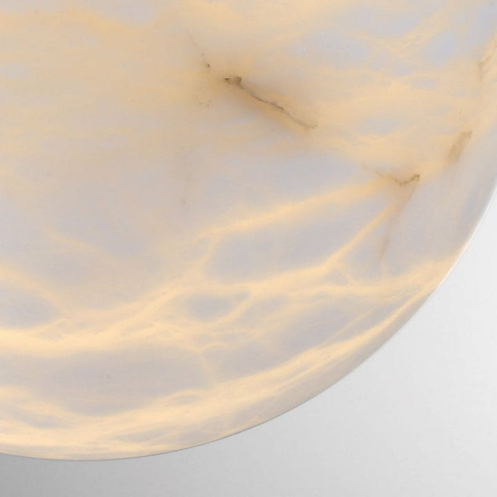 Eurofase QN-KEPLER-1P-M-BG Kepler LED Alabaster Pendant Medium Brushed Gold