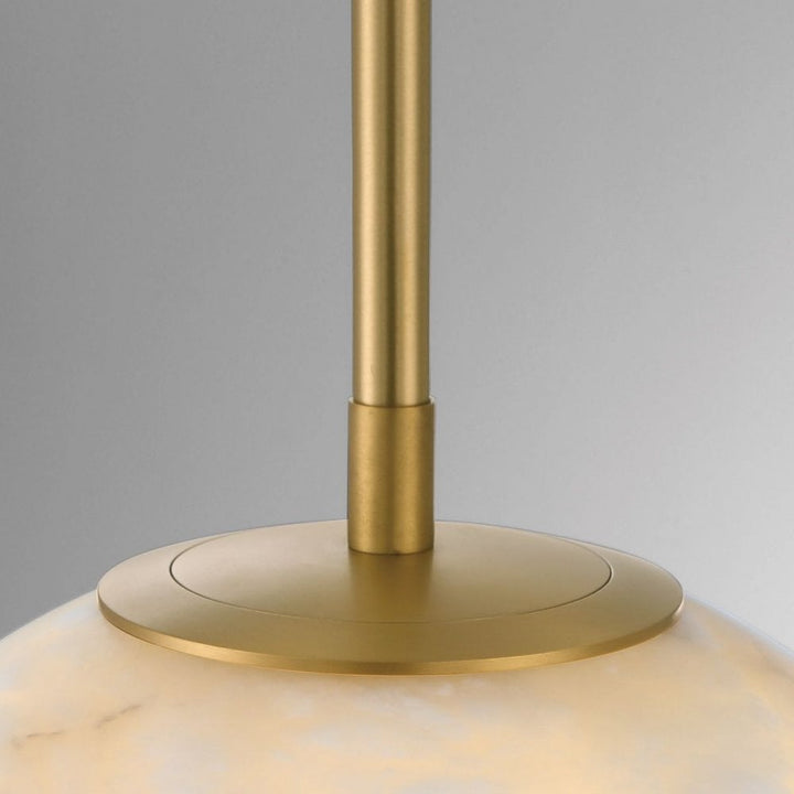 Eurofase QN-KEPLER-1P-M-BG Kepler LED Alabaster Pendant Medium Brushed Gold