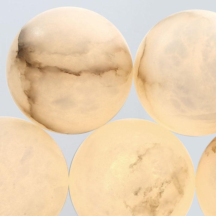 Eurofase QN-KEPLER-7P-BG Kepler 7 Light LED Alabaster Cluster Pendant Brushed Gold