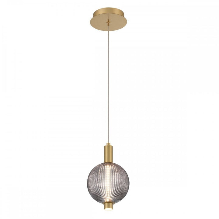 Eurofase QN-PALMAS-1MP-BG Palmas 1 Light LED Mini Pendant Brushed Gold