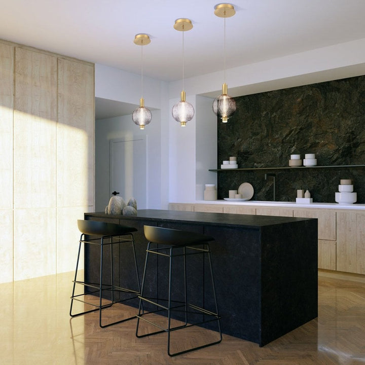 Eurofase QN-PALMAS-1MP-BG Palmas 1 Light LED Mini Pendant Brushed Gold