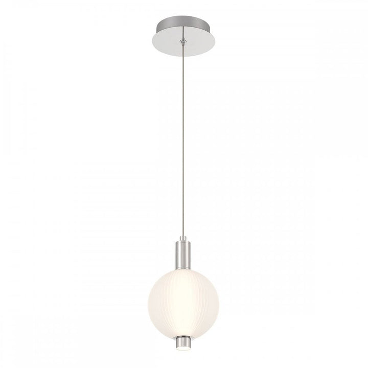 Eurofase QN-PALMAS-1MP-PN Palmas 1 Light LED Mini Pendant Polished Nickel
