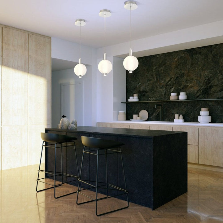 Eurofase QN-PALMAS-1MP-PN Palmas 1 Light LED Mini Pendant Polished Nickel