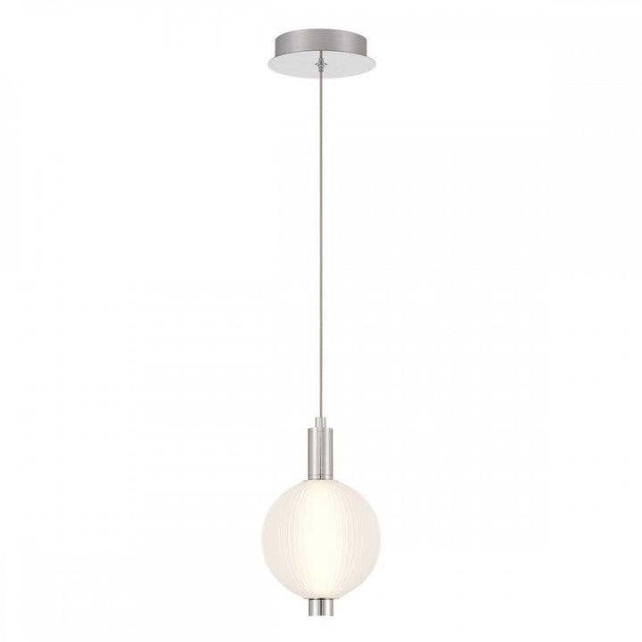 Eurofase QN-PALMAS-1MP-PN Palmas 1 Light LED Mini Pendant Polished Nickel
