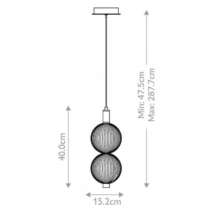 Eurofase QN-PALMAS-2MP-PN Palmas 2 Light LED Mini Pendant Polished Nickel