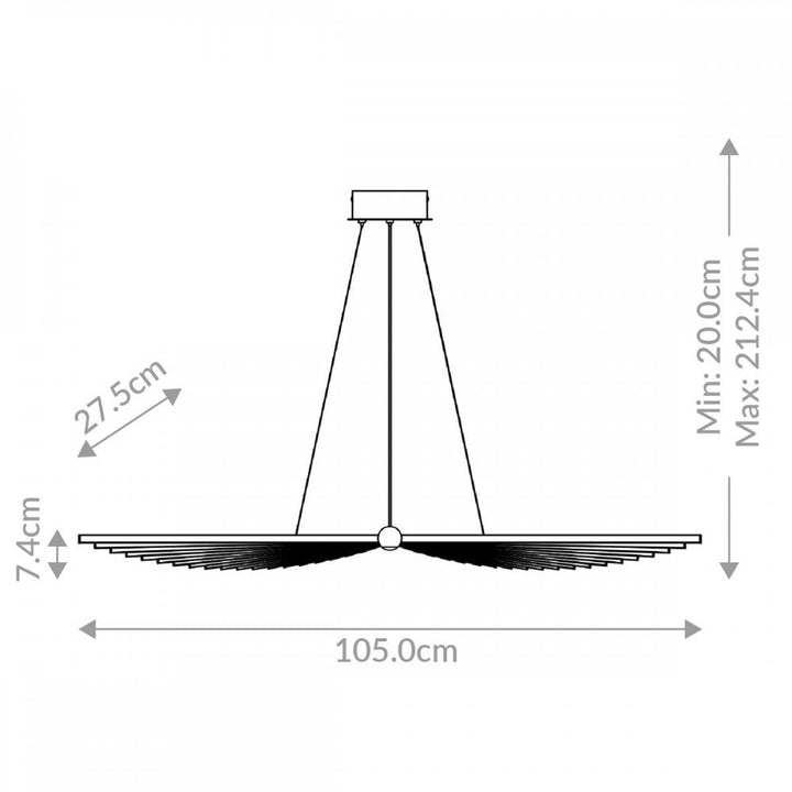 Eurofase QN-SERAPH-LP-L-BG Seraph LED Chandelier Brushed Gold