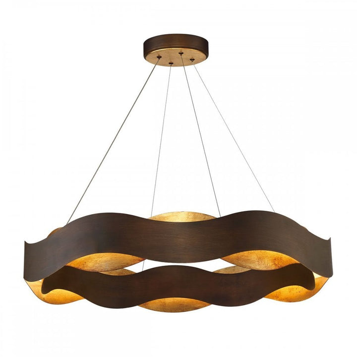 Eurofase QN-VAUGHAN-P-L-BRZ-GD Vaughan LED Chandelier Large Bronze and Brushed Gold