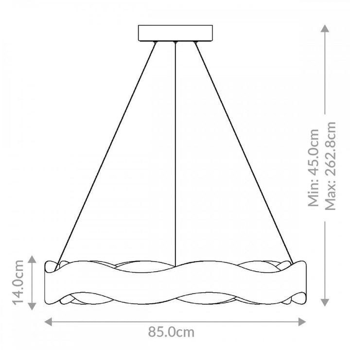 Eurofase QN-VAUGHAN-P-L-BRZ-GD Vaughan LED Chandelier Large Bronze and Brushed Gold