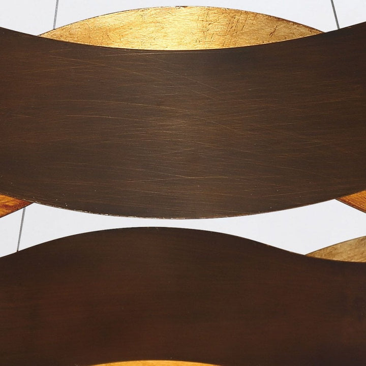 Eurofase QN-VAUGHAN-P-L-BRZ-GD Vaughan LED Chandelier Large Bronze and Brushed Gold