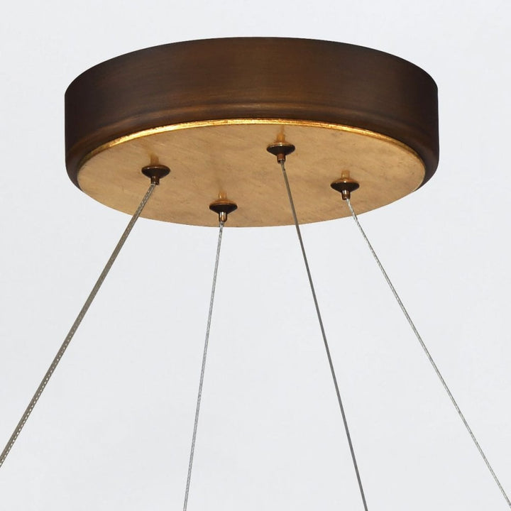 Eurofase QN-VAUGHAN-P-L-BRZ-GD Vaughan LED Chandelier Large Bronze and Brushed Gold