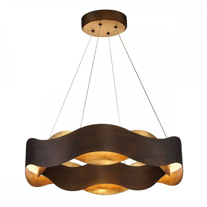 Eurofase QN-VAUGHAN-P-M-BRZ-GD Vaughan LED Chandelier Medium Bronze and Brushed Gold