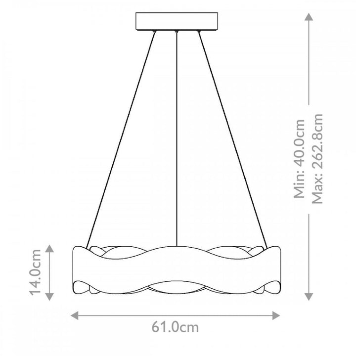 Eurofase QN-VAUGHAN-P-M-BRZ-GD Vaughan LED Chandelier Medium Bronze and Brushed Gold