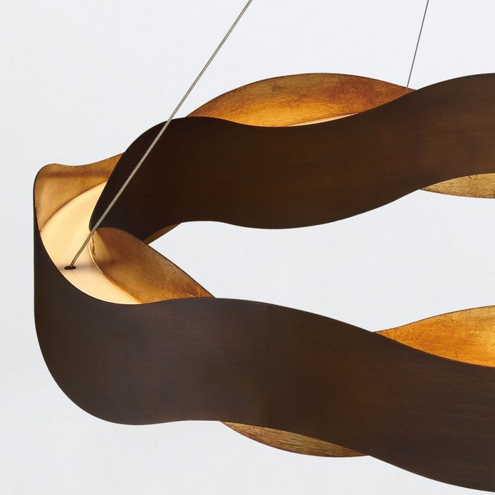 Eurofase QN-VAUGHAN-P-M-BRZ-GD Vaughan LED Chandelier Medium Bronze and Brushed Gold