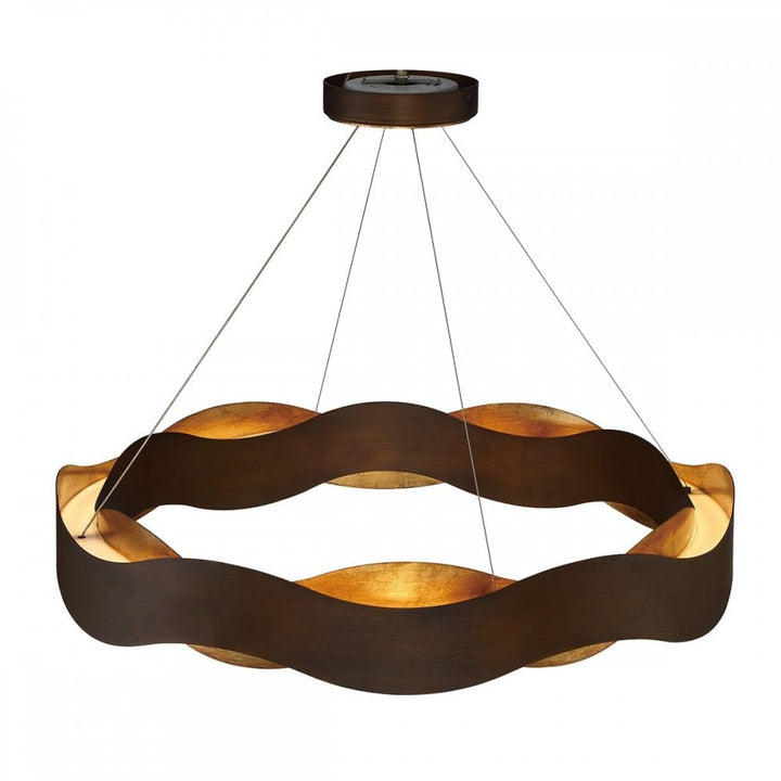Eurofase QN-VAUGHAN-P-M-BRZ-GD Vaughan LED Chandelier Medium Bronze and Brushed Gold