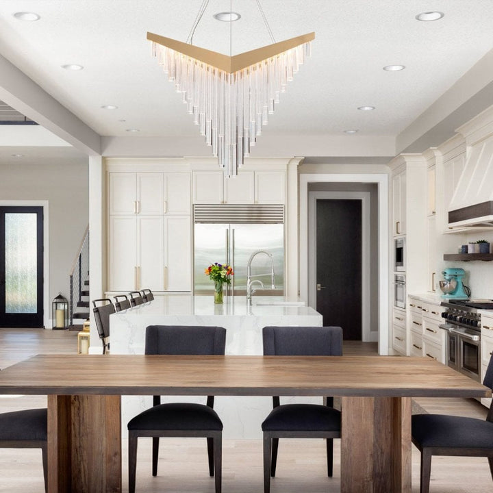 Eurofase QN-VIVIEN-P-L-BG Vivien LED Chandelier Brushed Gold