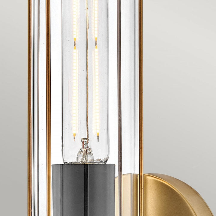 Hinkley Lighting HK-MASTHEAD1-HBBK Masthead 1 Light Bathroom Wall Light Heritage Brass & Black