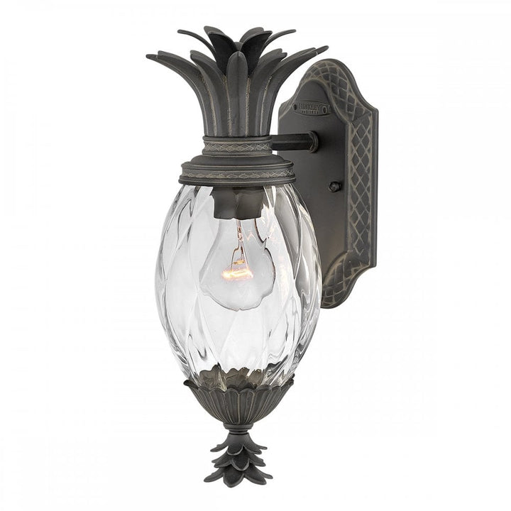 Hinkley Lighting HK-PLANTATION-S-MB Plantation 1 Light Outdoor Small Wall Lantern Museum Black