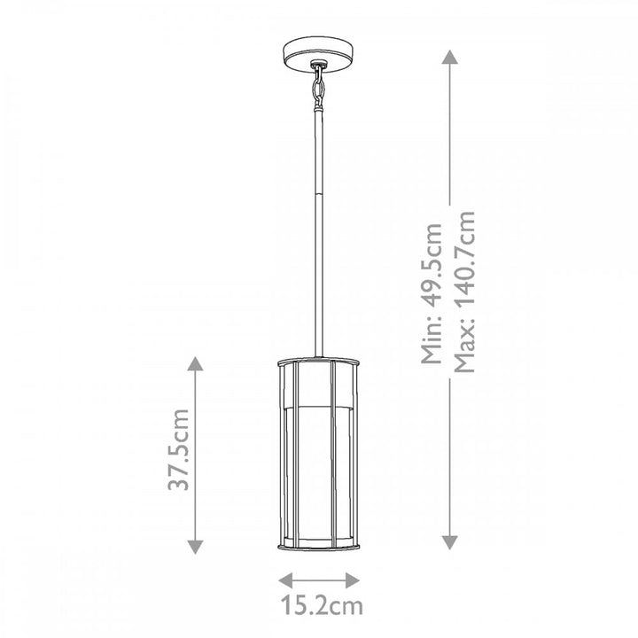 Kichler KL-CAMILLO-P-PNBR Camillo 1 Light Outdoor Pendant Painted Natural Brass