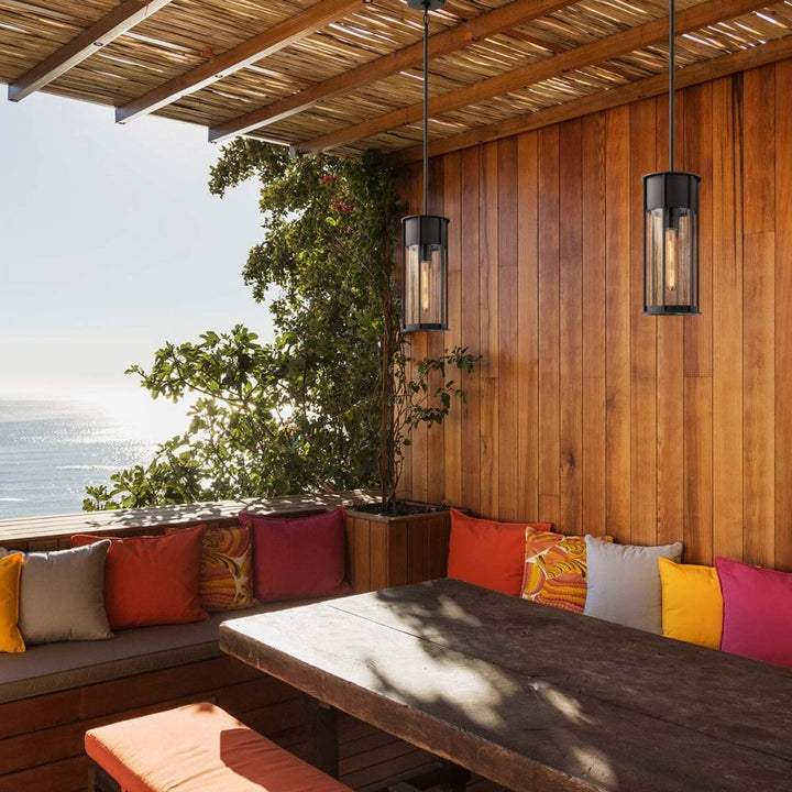 Kichler KL-CAMILLO-P-TBK Camillo 1 Light Outdoor Pendant Textured Black