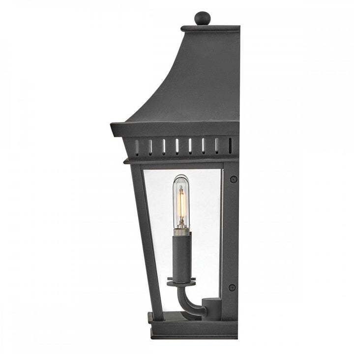 Hinkley Lighting HK-CHAPEL-HILL7-MB Chapel Hill 2 Light Outdoor Half Wall Lantern Museum Black