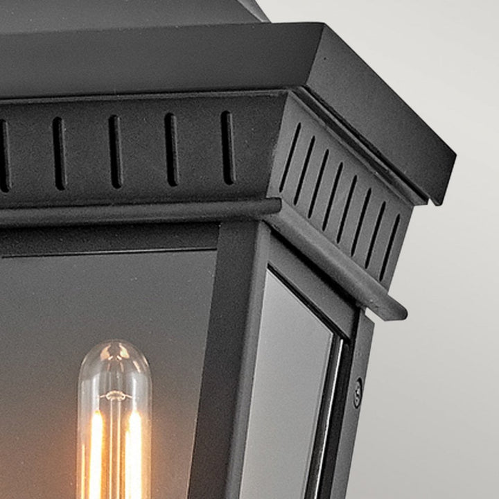 Hinkley Lighting HK-CHAPEL-HILL7-MB Chapel Hill 2 Light Outdoor Half Wall Lantern Museum Black